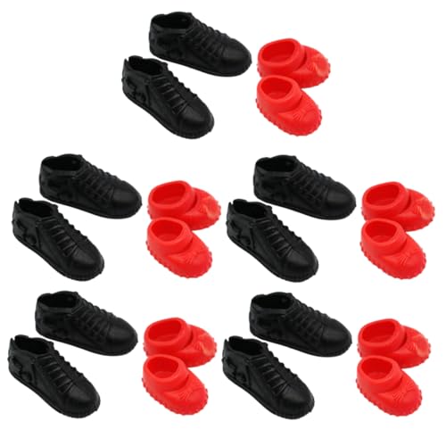 UPKOCH 10 Paar Laufschuh Ornament Spielzeughaus Mini Ornamente Zum Basteln Puppenhaus Schuhe Miniaturfigur Kleine Schuhdekorationen Mini Schuhe Mini Ornamente von UPKOCH