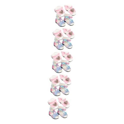 UPKOCH 10 Paar Sommerspielzeug für Kinder Mini-Turnschuhe Mädchen Spielzeug Mädchenspielzeug DIY Puppenschuhe verschleißfeste winzige Schuhe Anmut Baby Schuhe lässige Schuhe schmücken von UPKOCH