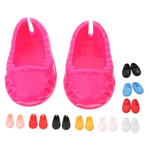 UPKOCH 10 Paare Schuhe Puppen Accessoires Puppen Schuhe Kleine Puppen Dekoration Puppenhaus Dekoration Mädchen Miniaturpuppen winzig Zubehör Miniatur-Plastikschuhe Miniatur-Schuhe von UPKOCH