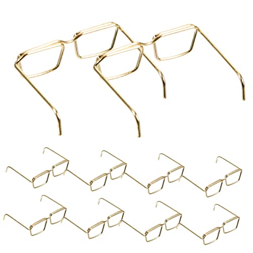 UPKOCH Metall Mini Spielzeug Brille Set 10 Stück Puppe Dress up Zubehör Kein Objektiv Rahmen Für Kinder von UPKOCH