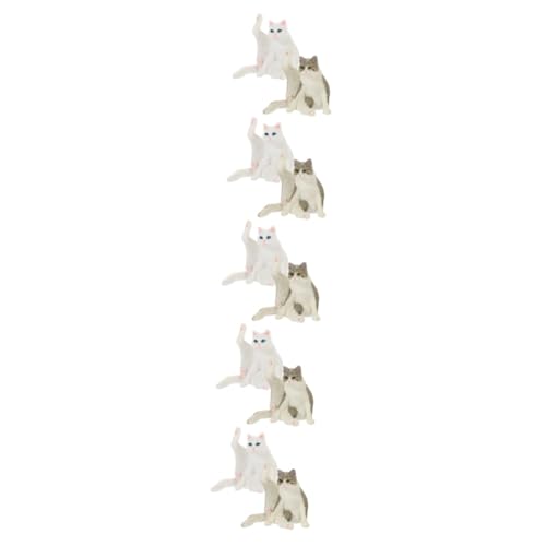 UPKOCH 10 STK Katzenmodell bürodeko büro Dekoration caakg Statue Kinderspielzeug Desktop-Katzenverzierung kleine Katzenverzierung Karikatur Dekorationen Geschenk Simulation Kat schmücken von UPKOCH