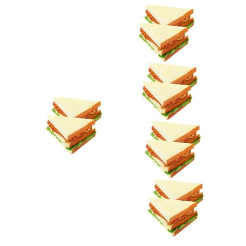 UPKOCH 10 STK Simulations-Sandwich Bäckerei Essen Fotostütze realistischer Pfannkuchen veganes Brot Burger Gut Küchenrequisiten für zu Hause Sandwich-Modell Pu gefälschtes Essen Replik von UPKOCH