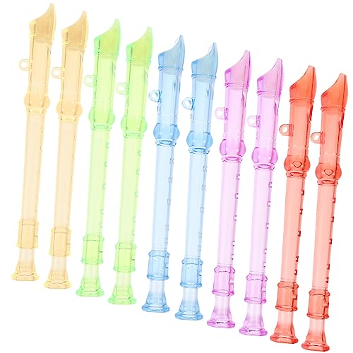 UPKOCH 10 STK Teiliges Mini Blockflöten aus Kunststoff Kinderflöten Leicht Spielbare Musikinstrumente für Anfänger Buntes Flötenset für Mädchen und Jungen Tragbar und Zufällige Farbe von UPKOCH