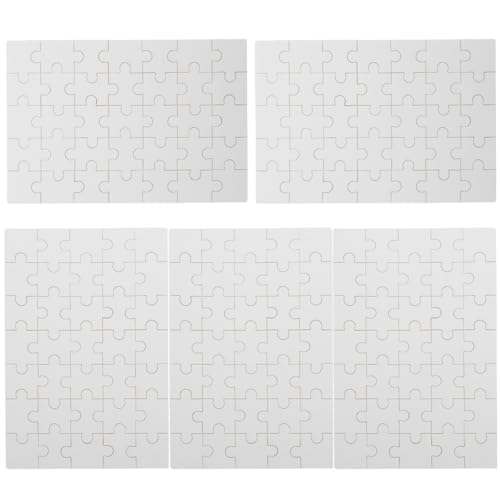 UPKOCH 10 Sätze Leere Sublimationspuzzles Weiße Puzzles Wärmeübertragungsdruckpuzzle DIY Individuelle Puzzleteile Zum Basteln von UPKOCH