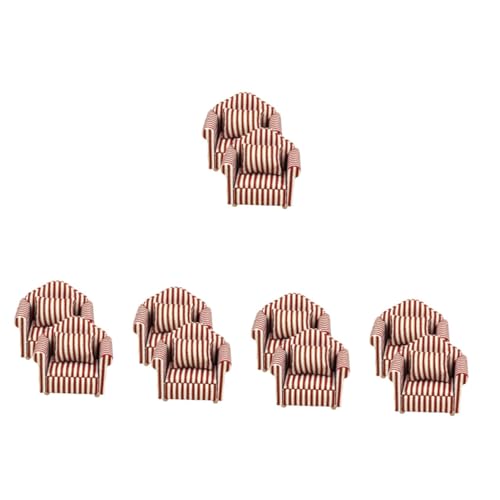 UPKOCH 10 Sätze Simulationssofa Miniature House miniaturhaus Miniaturdekoration Mini-Stuhl Ornament Puppenhaus aus Holz Puppenhausmöbel Requisite Mini-Haussofa-Dekoration fein Requisiten von UPKOCH