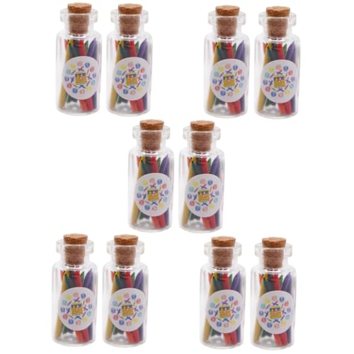 UPKOCH 10 Sets Puppenhaus Miniatur Decor Buntstifte Brechen-beständig Waschbar Für Kleinkinder von UPKOCH