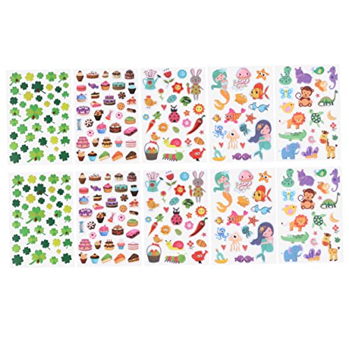 UPKOCH 10 Stück 3D-Puffy-Aufkleber Für Jungen Und Mädchen Tier-Cartoon-blasenaufkleber Glatte Entfernung Zufälliger Stil UPKOCH 10 Stück 3D-Puffy-Aufkleber Für Jungen Und Mädchen Tier-Cartoon-blasenaufkleber Glatte Entfernung Zufälliger Stil von UPKOCH