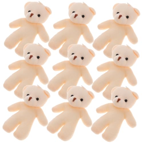 UPKOCH 10 Stück Bär Puppe Schweinchen Plüsch Kuscheltiere Küken Kaninchen Hut Broschen Kleidung Brosche Pins Brustnadeln Mantel Brosche Kind Plüschtiere Hase Kleinkind Weiß Fleece von UPKOCH