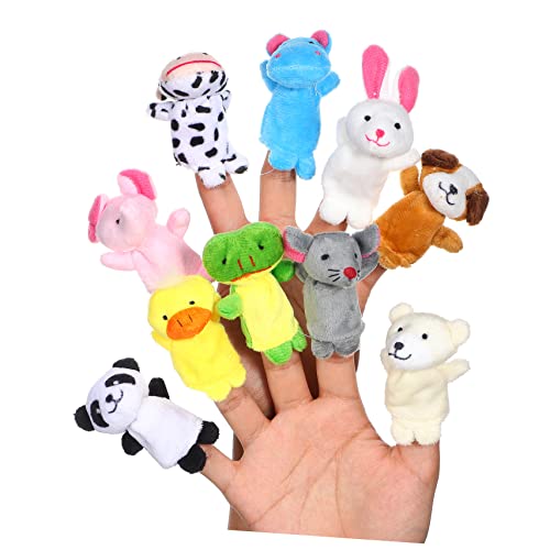 UPKOCH 10 Stück Fingerpuppe Puppen kinderpuppe Tier Spielzeugtiere Plush Geburtstagsgeschenke stofftiere Toy Fingerspielzeug Hand-Finger-Puppenspielzeug Plüsch von UPKOCH