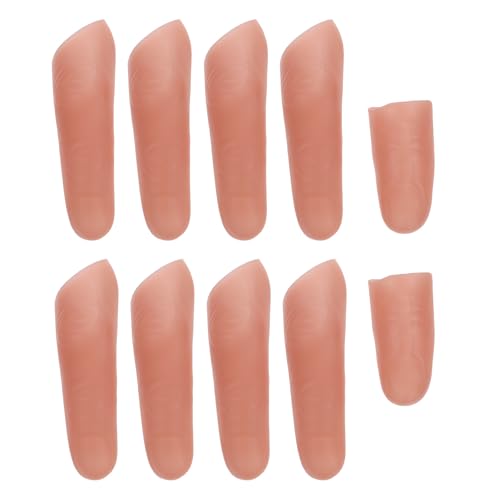 UPKOCH 10 Stück Fingertrick, gefälschte Daumenabdeckung, Nahaufnahme, gefälschter Daumen, verschwindendes Taschentuch, Trick, Streich, Spielzeug, Werkzeug zum Erscheinen oder Verschwinden von von UPKOCH