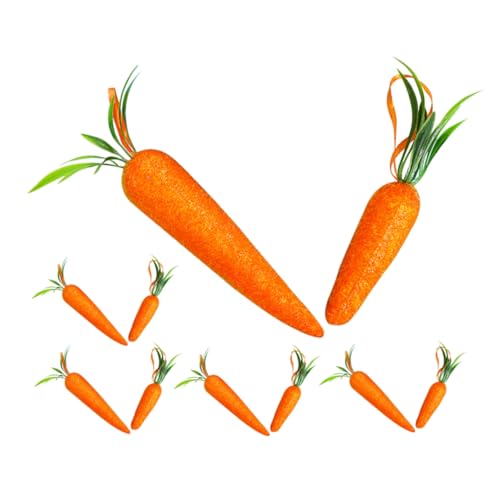 UPKOCH 10 Stück Karotte-Anhänger weihnachtliche Tischdeko Bunnies zu Ostern basteln für Ostern Karotten-Anhänger zu Ostern hängende Karottendekoration Plastik Orange von UPKOCH