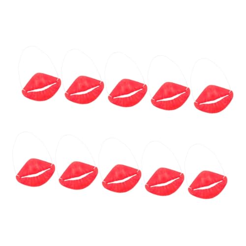 UPKOCH 10 Stück Knifflige Halloween Falschmäuse Wurstmäuse Für Cosplay Große Munddekoration Halloween Mund Requisiten Falsche Lippen Mund Requisiten Große Lippen Dekorationen von UPKOCH