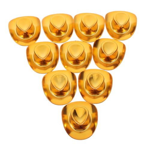 UPKOCH 10 Stück Mini Cowboy Hüte Glitter Western Miniatur Hüte für DIY Basteln Puppenhaus Dekorationen Partyaccessoires Vielseitig Verwendbar von UPKOCH