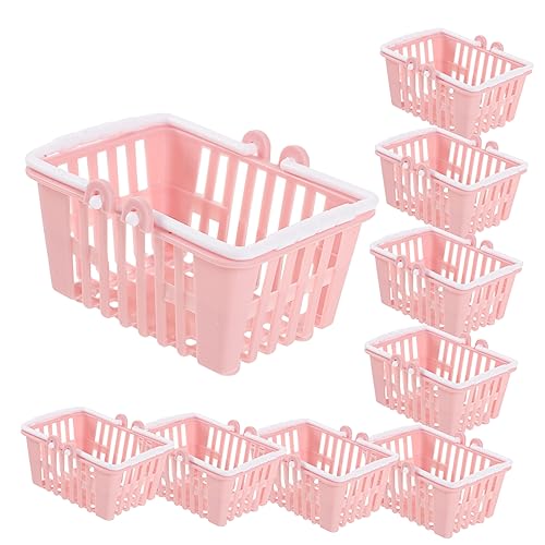 UPKOCH 10 Stück Mini Einkaufskorb Einkaufskorb Modelle Realistischer Mini Korb Schreibtisch Einkaufskorb Mini Supermarkt Handkorb Mini Korb Kunstkorb Rosa Kunststoff UPKOCH 10 Stück Mini Einkaufskorb Einkaufskorb Modelle Realistischer Mini Korb Schreibtisch Einkaufskorb Mini Supermarkt Handkorb Mini Korb Kunstkorb Rosa Kunststoff von UPKOCH