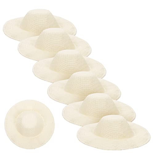 UPKOCH 10 Stück Mini Hüte Mini Sombrero Puppenhut Süße Mütze Eimerhüte Plüsch Kleine Hüte Für Puppenspielzeug Mini Sachen Kleine Miniatur Sonnenhüte Mini Cowgirl Hüte Sombreros von UPKOCH