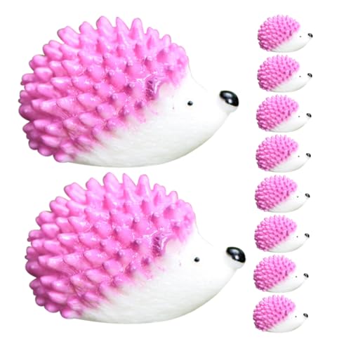 UPKOCH 10 Stück Mini-Igel-Modell puppenhaus deko gesteckt Niedliche Garten Deko Garten Landschaft Dekoration Garten Dekoration Einsatz Ding Miniatur-Igel winzige Tierfiguren Harz Violett von UPKOCH