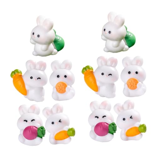 UPKOCH 10 Stücke Desktop Decor Miniatur Tiere Bunny Ornamente Harz Figuren Für Wohnkultur UPKOCH 10 Stücke Desktop Decor Miniatur Tiere Bunny Ornamente Harz Figuren Für Wohnkultur von UPKOCH