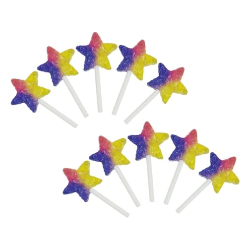 UPKOCH 10 Stück Miniatur Lollipop Halskettenherstellung Charms Pops Rosa Saugnäpfe Minis Cake Pop Sticks Lolly Fake Süßigkeiten Requisiten Lollipop Schmuck Charms Aromatisierte von UPKOCH