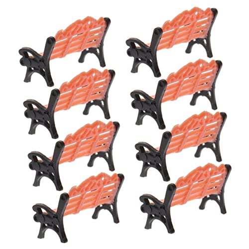 UPKOCH 10 Stück Parkstuhl Modell im Freien Mini-Sitzbänke Outdoor- Mini-Sitzbank Miniaturpuppenhausmöbel Miniatur-Puppenhaus- Modell Bank Sitzmöbel Miniaturen Plastik von UPKOCH
