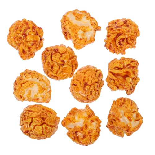 UPKOCH 10 Stück Popcorn-Modell Streich Multipack gefälscht Popcorn- klein Simulations-Popcorn künstliches Popcorn -Popcorn-Requisite Mini-Popcorn-Anhänger Bastelzubehör PVC von UPKOCH