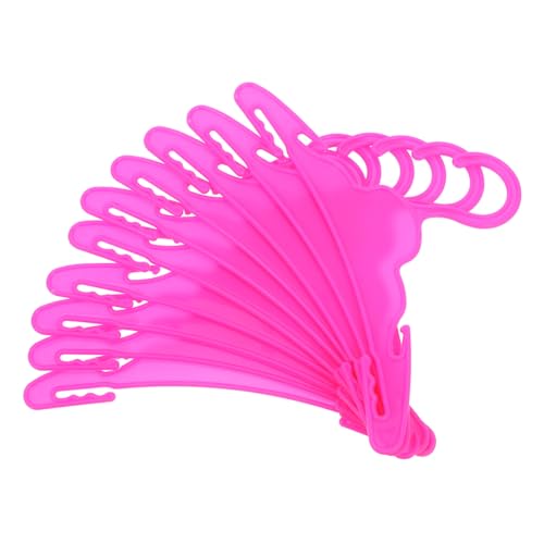 UPKOCH 10 Stück Puppenaufhänger kleine kleiderbügel puppenkleiderbügel Mini-Kleiderbügel Kunststoff-Kleiderbügel Miniaturhausbügel Kleiderständer für Puppen hängende Kleiderbügel Rosy von UPKOCH
