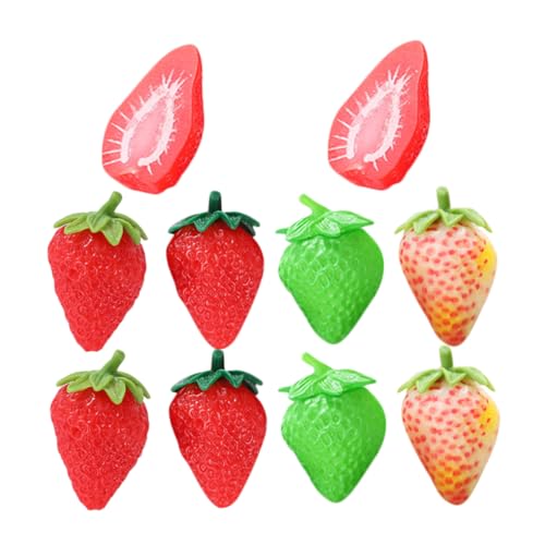 UPKOCH 10 Stück Simulierte Erdbeerornamente Schaum Und erste Erdbeer-Hängedekorationen Rot Party Modell künstliche Früchte künstliche Erdbeeren Erdbeerdekor Erdbeer-Dekorationsset PVC von UPKOCH