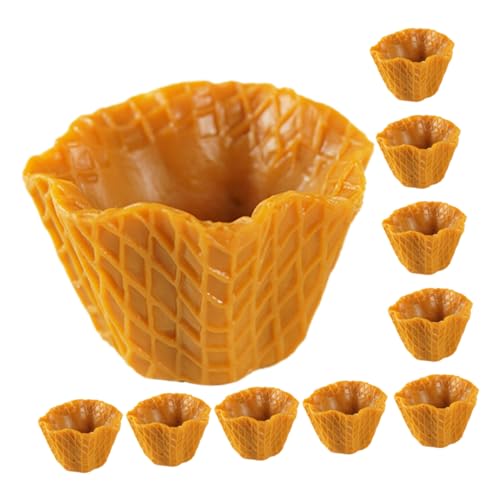UPKOCH 10 Stück Simulierter Eishalter Eistüte-Anhänger zum Selbermachen Eishandwerk Requisius -Eiscreme Eiscreme -Miniatur für Eiscrememodell kleine Eistüten PVC Hellbraun UPKOCH 10 Stück Simulierter Eishalter Eistüte-Anhänger zum Selbermachen Eishandwerk Requisius -Eiscreme Eiscreme -Miniatur für Eiscrememodell kleine Eistüten PVC Hellbraun von UPKOCH