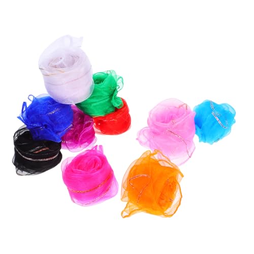 UPKOCH 10 Stück Tanzschals aus Weichem Chiffon Bunte Quadratische Schals für Kindergartenaufführungen und Jonglieren für Kreative Spiele und Spaß von UPKOCH