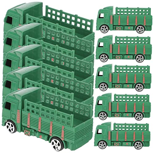 UPKOCH 10 Stück Teiliges Militärmodell LKW Kleine Realistische Transportfahrzeuge Grün Robuste Kunststofffigur Detailgetreu für Sandkasten Dekoration Lehrzwecke Sammler von UPKOCH
