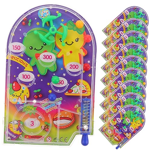 UPKOCH 10 Stück Teiliges Mini Pinball Spiel für Tragbares Handliches Flipperspiel Hand Auge Koordination und Fingerkraft Robustes Kunststoff Design als Tischspiel für Junge Mädchen von UPKOCH
