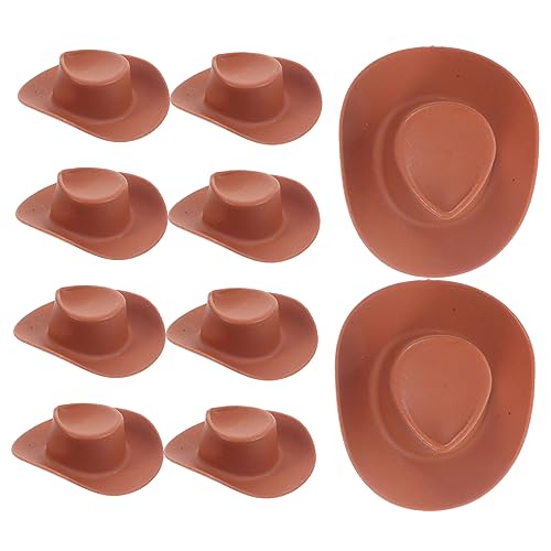 UPKOCH 10 Stück Teiliges Miniatur cowboyhut Kunststoff Mini Western Hüte für Puppenhaus Leichte Dekorative Mini Hüte Doll deko und DIY UPKOCH 10 Stück Teiliges Miniatur cowboyhut Kunststoff Mini Western Hüte für Puppenhaus Leichte Dekorative Mini Hüte Doll deko und DIY von UPKOCH