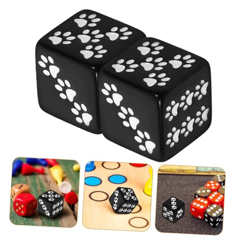 UPKOCH 10 Stück Teiliges Resin Würfelset mit Cartoon Bärenpfoten Muster Leichte Glatte Spielwürfel für Brettspiele Unterricht und Partyspaß Tragbar und Vielseitig Einsetzbar von UPKOCH