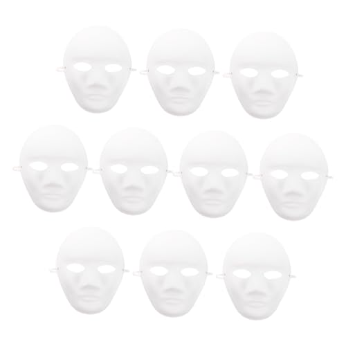 UPKOCH 10 Stück Teiliges Unbemalte Weiße Papiermasken für Herren Volle Gesichtsmaske zum Bemalen DIY Karneval Maske für Cosplay Kreative Partys und Geschenkideen UPKOCH 10 Stück Teiliges Unbemalte Weiße Papiermasken für Herren Volle Gesichtsmaske zum Bemalen DIY Karneval Maske für Cosplay Kreative Partys und Geschenkideen von UPKOCH
