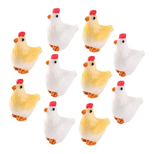 UPKOCH 10 Stück Tiny Hen Crafts Simulierte Henne Dekorationen Harz Kleine Henne Dekore Dekorative Kleine Henne von UPKOCH