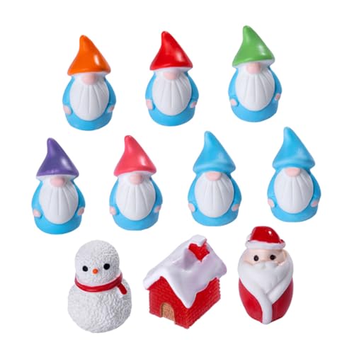 UPKOCH 10 Stück Weihnachtsmann-Kugel Ornamente-kit Weihnachtsschmuck Weihnachtsdekorationen Innentür Wunder Weihnachtshandwerk Weihnachtsminiaturen Zum Basteln Figuren Harz von UPKOCH