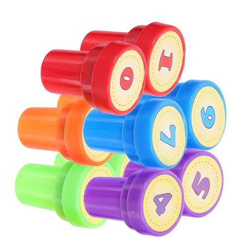 UPKOCH 10 Stück Zahlenstempel Party Für Kleinkinder Für Kleinkinder Kindergeschenke Kindergeschenke Tagebuch DIY Stempel Zahlenstempel Sets Für Süße Stempel von UPKOCH