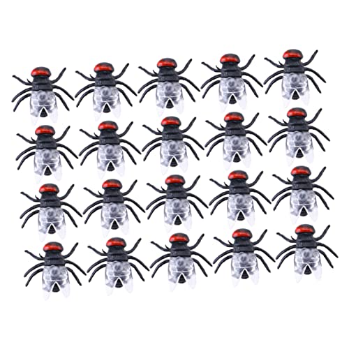 UPKOCH 100 STK künstliche Fliege fliegen gefälschte Fehler fliegt Funny Toys Fun Toy Prank Toy Insect Toy Trick Toy Halloween-Fälschung Halloween künstlich Plastik PVC Black von UPKOCH