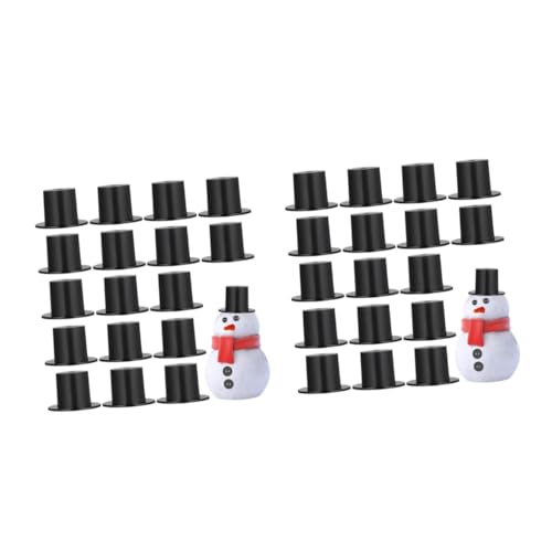 UPKOCH 100 Stck. Mini Hüte Puppenzubehör Weihnachtsdeko Kleine Diy Hüte für Schneemann Puppe Party Basteln Schwarz UPKOCH 100 Stck. Mini Hüte Puppenzubehör Weihnachtsdeko Kleine Diy Hüte für Schneemann Puppe Party Basteln Schwarz von UPKOCH