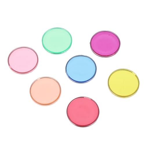 UPKOCH 100 Stück Bunte Transparente Lernscheiben mit Metallrand Mathematik Lehrmittel für Vorschule und Grundschule als Pädagogisches zur Kognitiver Fähigkeiten von UPKOCH