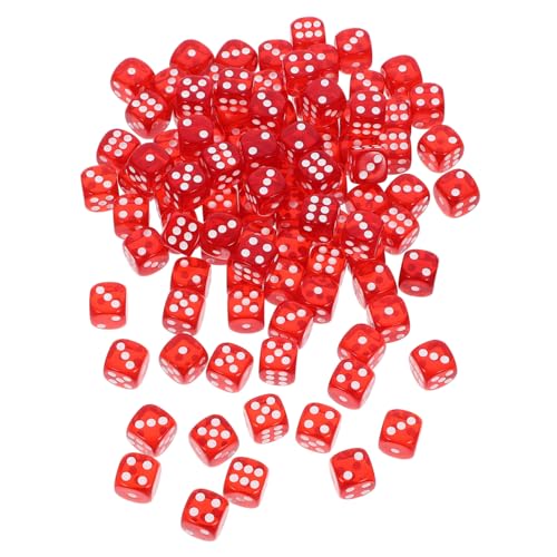 UPKOCH 100 Stück Farbenfrohe Kristallfarbe Würfel Bunte Würfel Brettspiele Würfel mehrseitige Würfel Spielzeugwürfel Partyspielwürfel Partywürfel Zieh mit klarer Tasche Acryl rot UPKOCH 100 Stück Farbenfrohe Kristallfarbe Würfel Bunte Würfel Brettspiele Würfel mehrseitige Würfel Spielzeugwürfel Partyspielwürfel Partywürfel Zieh mit klarer Tasche Acryl rot von UPKOCH
