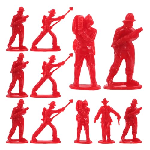UPKOCH 100 Stück Feuerwehrmann Figuren Miniature Deko für Kindergeburtstag Tortendeko und Sammelobjekte Realistische Feuerwehrmann Figuren für Kreative Spiele von UPKOCH