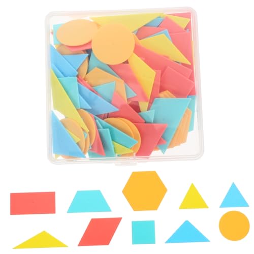 UPKOCH 100 Stück Geometrische Formstücke Für Kinder Zum Lernen Im Grundschulunterricht Lernspielzeug Aus Kunststoff Set Zur Erkennung Geometrischer Formen von UPKOCH