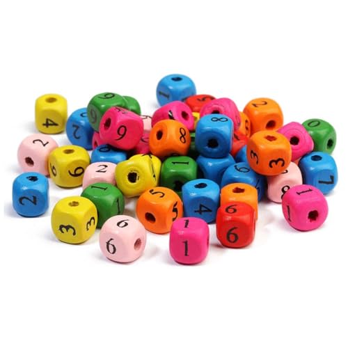 UPKOCH 100 Stück 10 Mm Große Zahlenperlen Für Kinder Lernspielzeug Fädelset Modisches Und Lustiges Design Sicher Für Kinder von UPKOCH