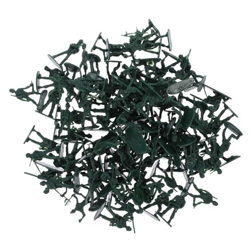 UPKOCH 100 Stück Mini-soldatenmodell Mini-soldatenfiguren Kleine Soldatenmodelle Miniatur-soldatenfiguren Sandtisch-Soldaten-Modelle Miniatursoldatenmodelle Plastik Olive Green von UPKOCH