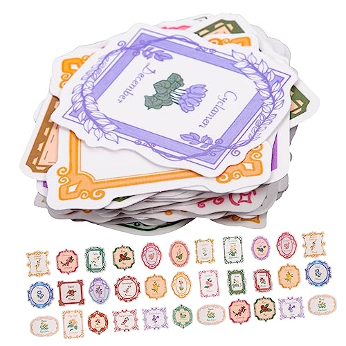 UPKOCH 100 Stück Pflanzen Kritzelaufkleber Scrapbook Nagelaufkleber Cartoon Aufkleber Blumenaufkleber Laptop Aufkleber Retro Aufkleber Für Erwachsene wasserdichte Aufkleber von UPKOCH