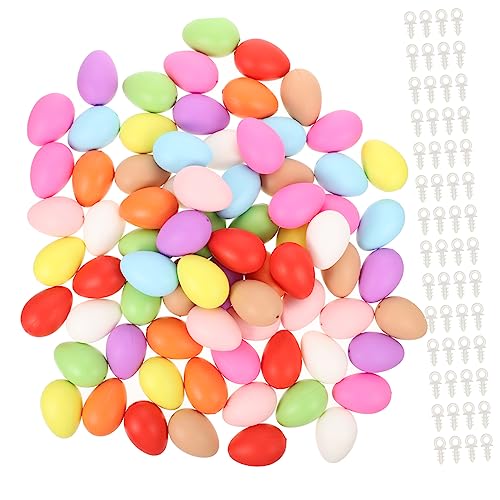 UPKOCH 100 Stück Simulations Eier Modell Graffiti Eier Blanko Eier Passende Eier Graffiti Eier Modell Dekorieren Hängende Eier Ornamente Graffiti Ostern DIY Eier Graffiti Modell Ei von UPKOCH