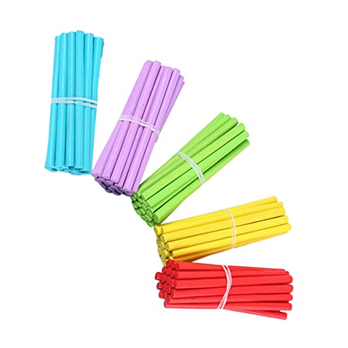 UPKOCH 100 Stück Teiliges Bunte Holz Zählstäbe Pädagogisches Lernspielzeug für Ab Jahren Montessori Mathehilfen für Vorschule Addition Subtraktion der Feinmotorik und von UPKOCH