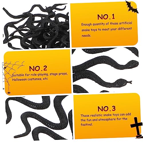 UPKOCH 100 Stück Teiliges Realistische Simulation Schlangen Künstliche Schlangenmodelle Schwarze Mini Schlangen für Halloween Deko Party Requisiten und Streichartikel UPKOCH 100 Stück Teiliges Realistische Simulation Schlangen Künstliche Schlangenmodelle Schwarze Mini Schlangen für Halloween Deko Party Requisiten und Streichartikel von UPKOCH