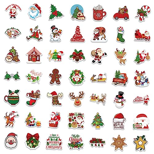 UPKOCH 100 Stück Weihnachtsaufkleber Wasserdicht Fürs Auto Weihnachtsdeko Autodeko Weihnachtsdeko Fürs Auto Weihnachtsdeko Scrapbook Aufkleber Für Wasserflaschen Autoaufkleber von UPKOCH