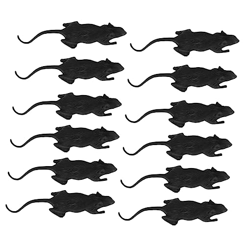 UPKOCH 100-Teilige Sets Halloween-Requisite Halloween Party Halloween falsche Ratten Halloween-Streichspielzeug Halloween knifflige Requisiten kniffliges Black von UPKOCH